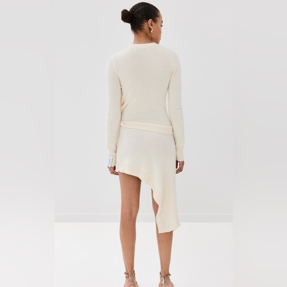 ROKH - Double Knit Knotted Dress - Small - Ivory - Picture 3 of 3